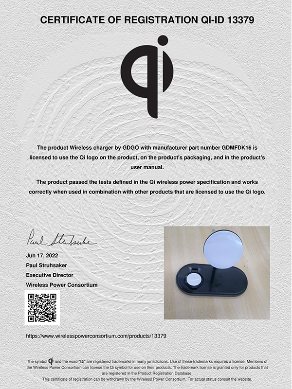 Qi-certificate-13379-DK16